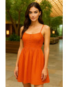 Vestido 3/4 tela bordada Vestido 3/4 tela bordada