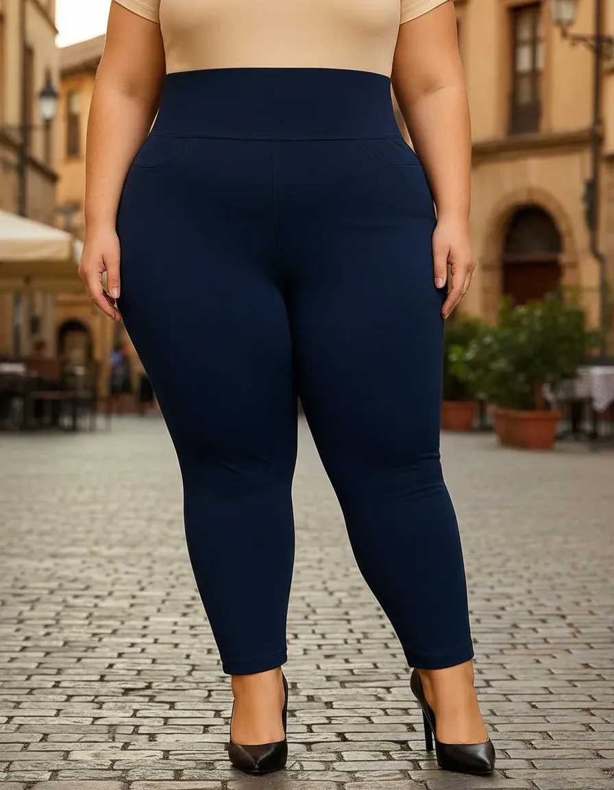 Leggings Victoria Mujer Skinny Tiro Alto Stretch