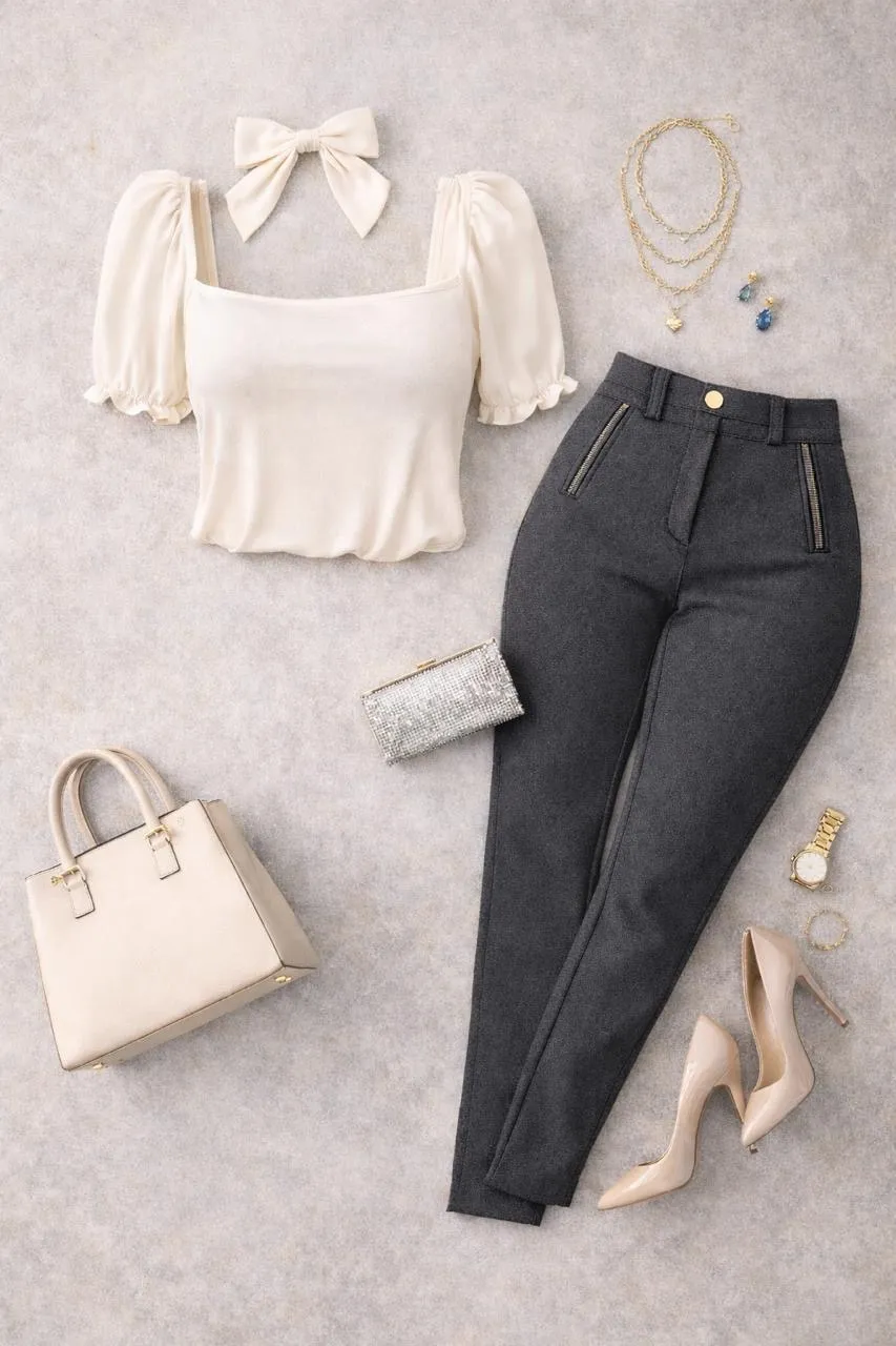 Pantalón Melissa Gris Oxford Moldeador Premium