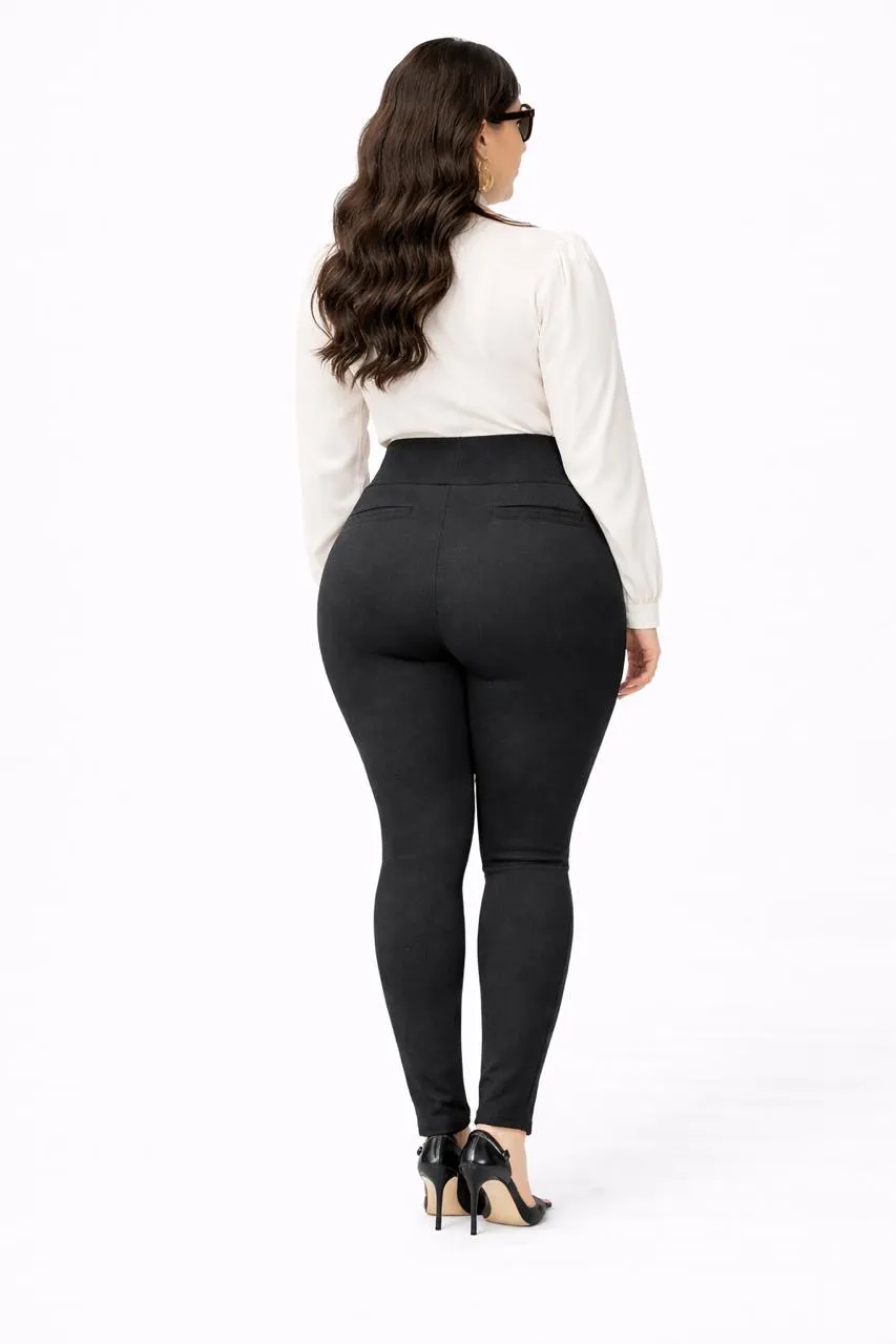 Pantalón Sofy Curvy XXL Pretina Alta Negro