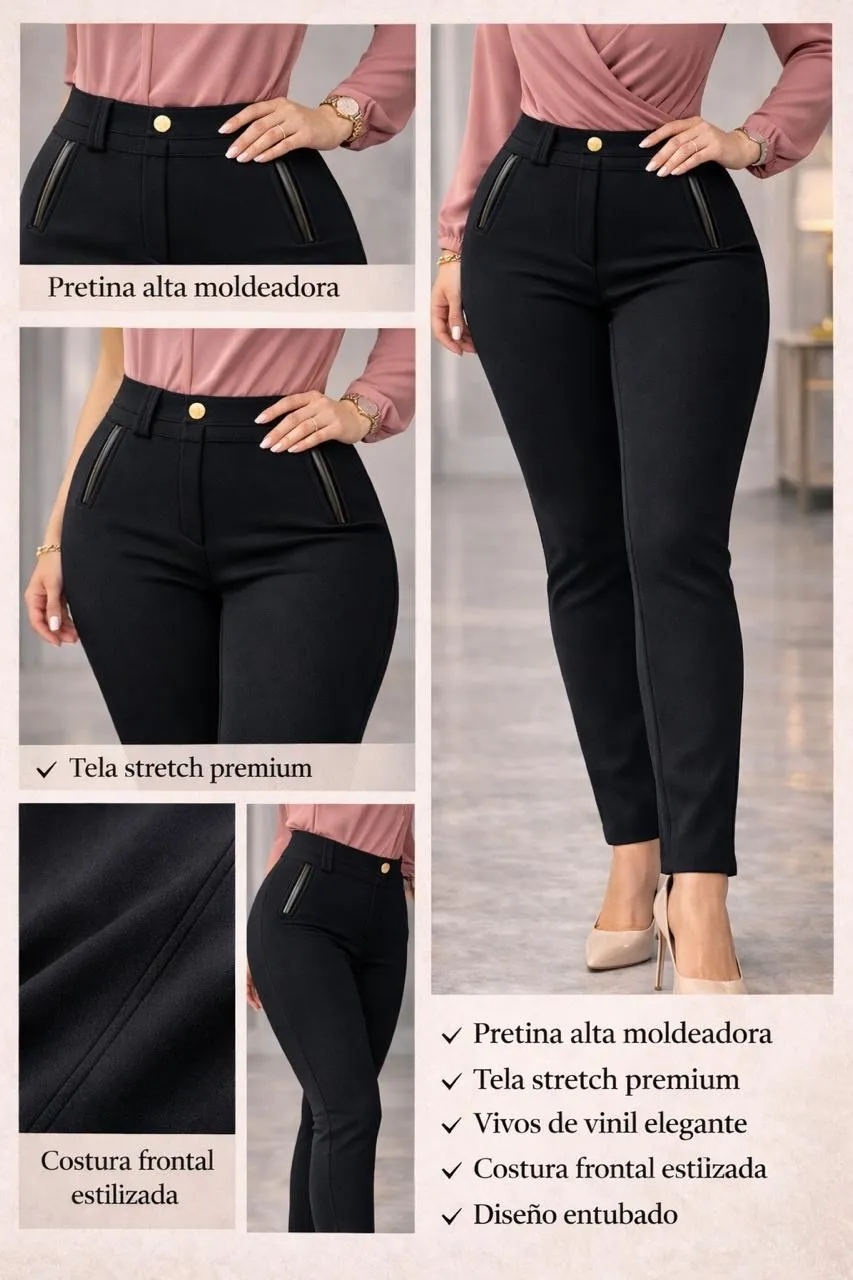 Pantalón Melissa Negro Moldeador Premium