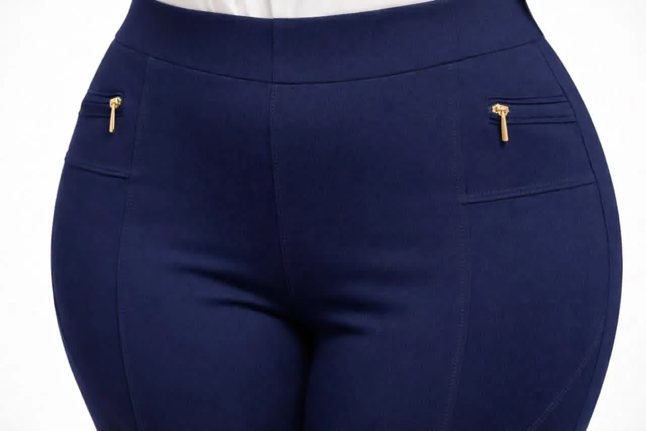 Pantalón vestir stretch curvy – pretina alta
